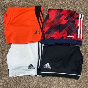 4 pairs of adidas shorts size YMedium